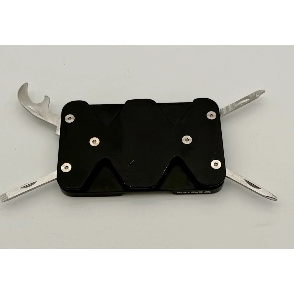 Bastion Multi-Tool Card Holder Wallet Black Metal EDC Minimalist Bottle Opener